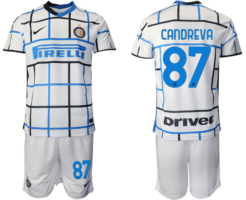 Men 2020-2021 club Inter milan away #87 white Soccer Jerseys->inter milan jersey->Soccer Club Jersey